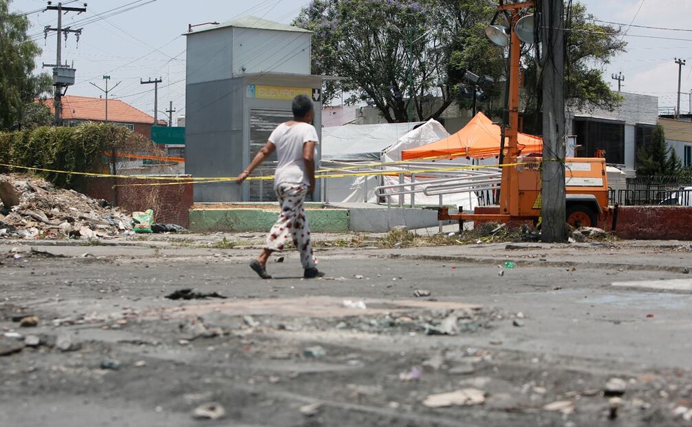 Recorrido por el campamento irregular Colector 13 en Lindavista después de un incendio ocurrido la semana pasada, el 6 de mayo de 2025. Foto: Darío Luna / EL UNIVERSAL
