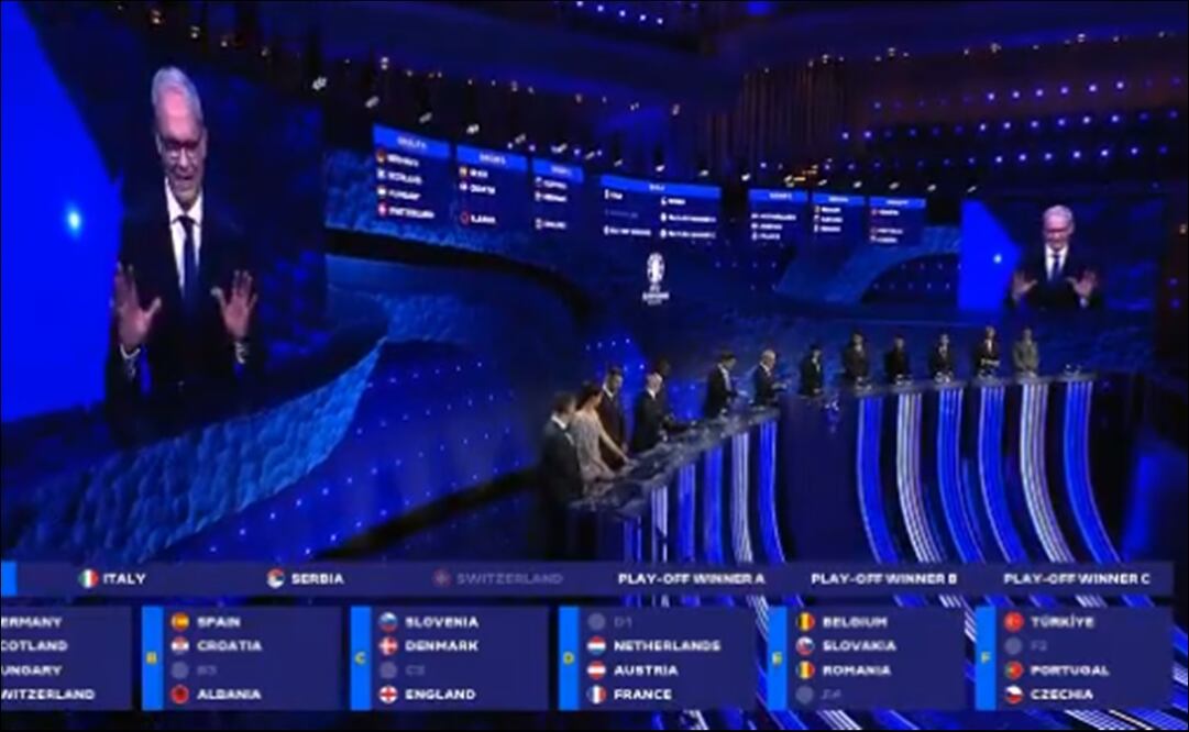 Un video de gemidos irrumpió en la ceremonia de sorteo de la EURO 2024 / Foto: Especiales