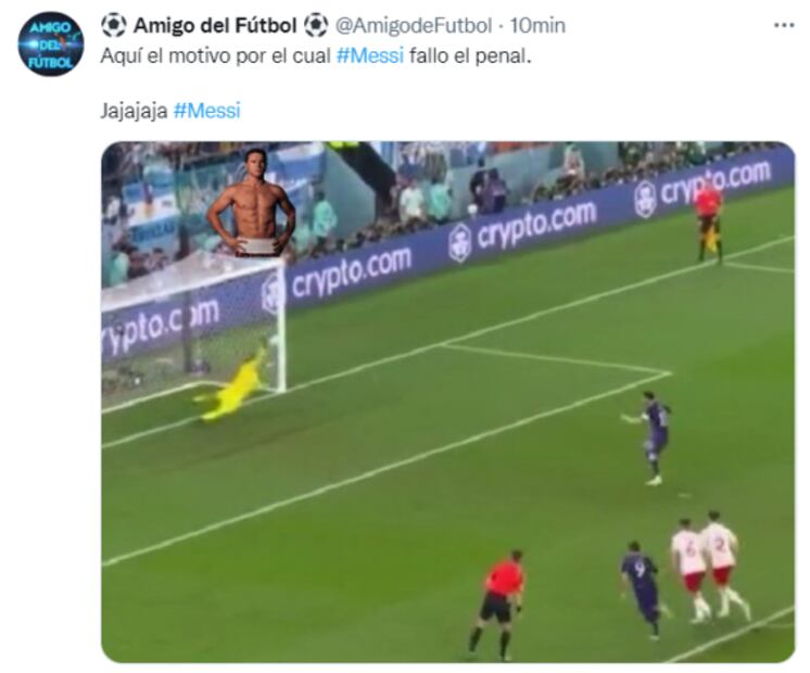 Messi falló un penalti y fue víctima de los memes