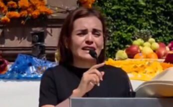 Grecia Quiroz García, esposa del alcalde de Uruapan Carlos Manzo. Foto: Captura de pantalla