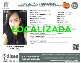 Localizan con vida a Abril Carranza en Guerrero; autoridades de Cuautitlán Izcalli aseguran que se ausentó por motivos personales