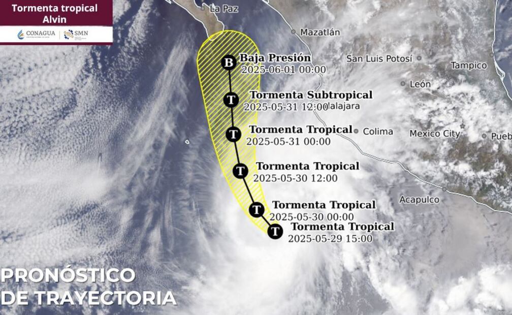 Tormenta tropical "Alvin". Foto: Especial