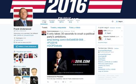 Frank Underwood irrumpe en debate republicano