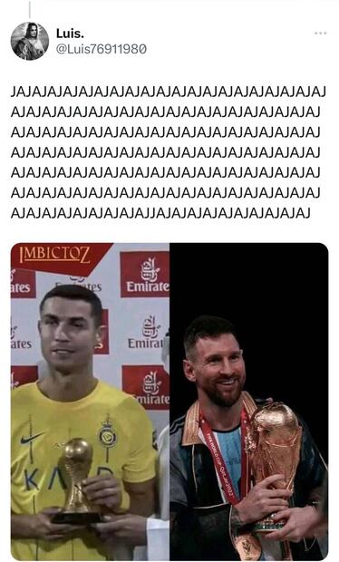 Tweets de Cristiano Ronaldo y Lionel Messi