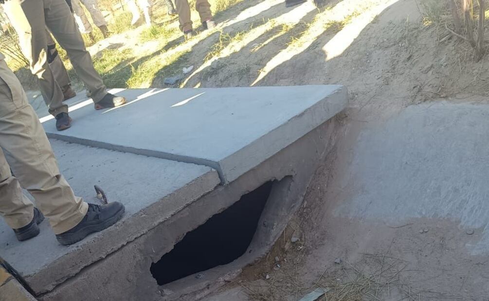 La entrada del túnel estaba escondida en forma de coladera. Foto: Especial