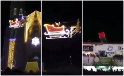Trineo de Santa Claus se estrella durante evento en Tlaxcala