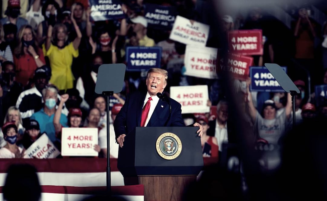 El presidente estadounidense, Donald Trump, durante un mitin  (Sean Rayford/Getty Images/AFP)