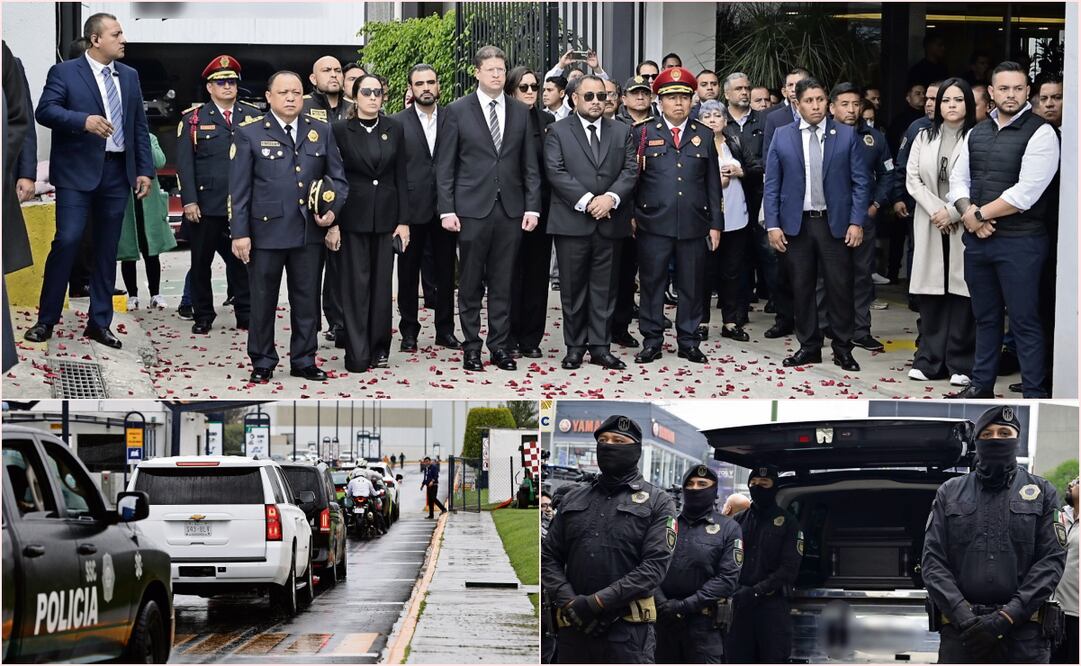 El secretario de Seguridad capitalina, Pablo Vázquez, mandos, compañeros, amigos y familiares dieron el último adiós a Milton Morales. Fotos: Especial y Jorge Alvarado | El Universal