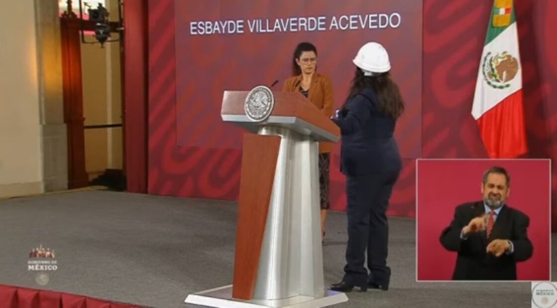 Candidata al sindicato de Pemex llama “estorbo” a Luisa María Alcalde en la mañanera de AMLO
