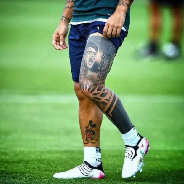 El tatuaje de Lorenzo Insigne en honor a Diego Armando Maradona / Foto: Especiales