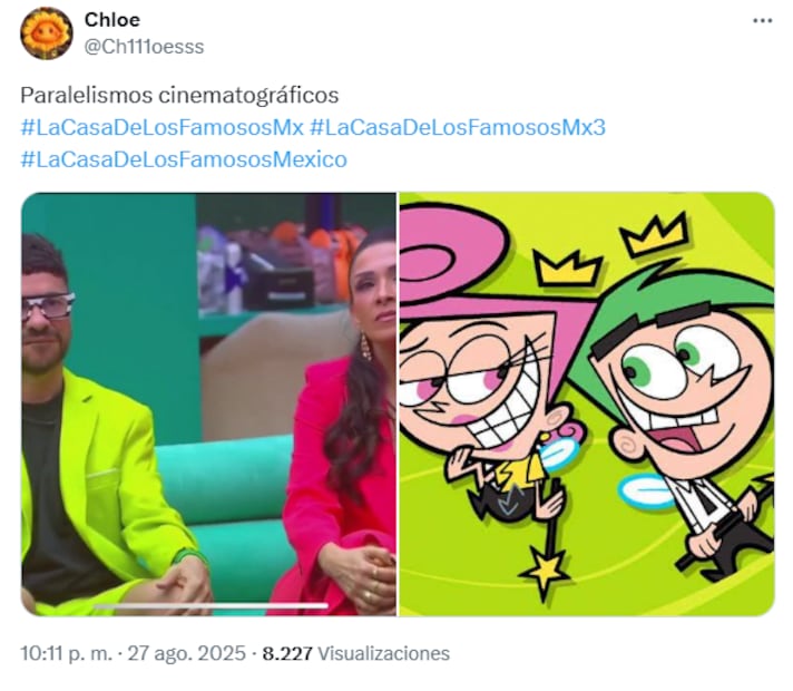 Memes de La Casa de Los Famosos 2025. Foto: X