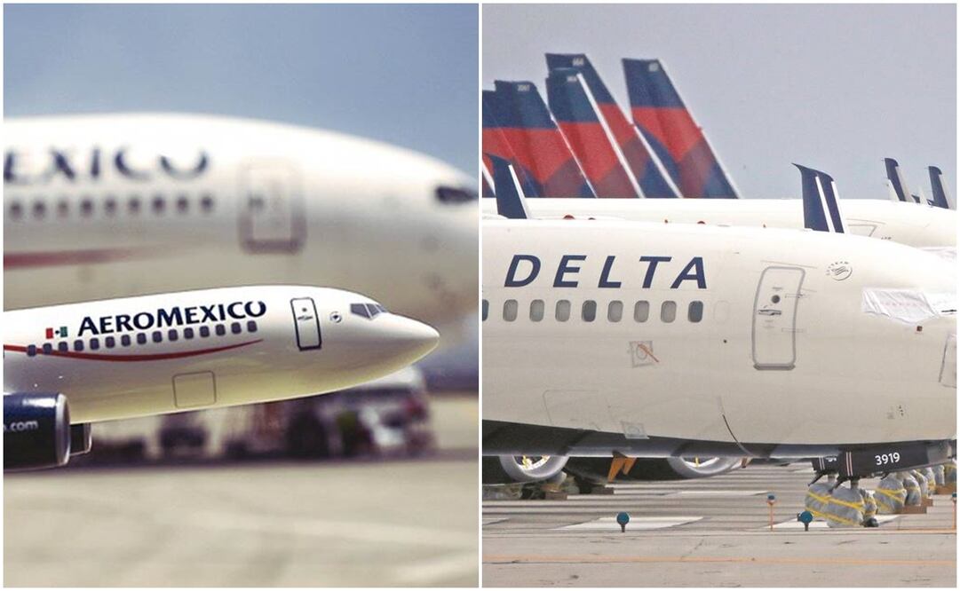 El Colegio de Pilotos Aviadores de México  dio a conocer las afectaciones que traería la disolución del acuerdo de colaboración conjunta, existente desde 2017, entre Aeroméxico y Delta Air Lines. Fotos: Especial y Archivo/ El Universal.