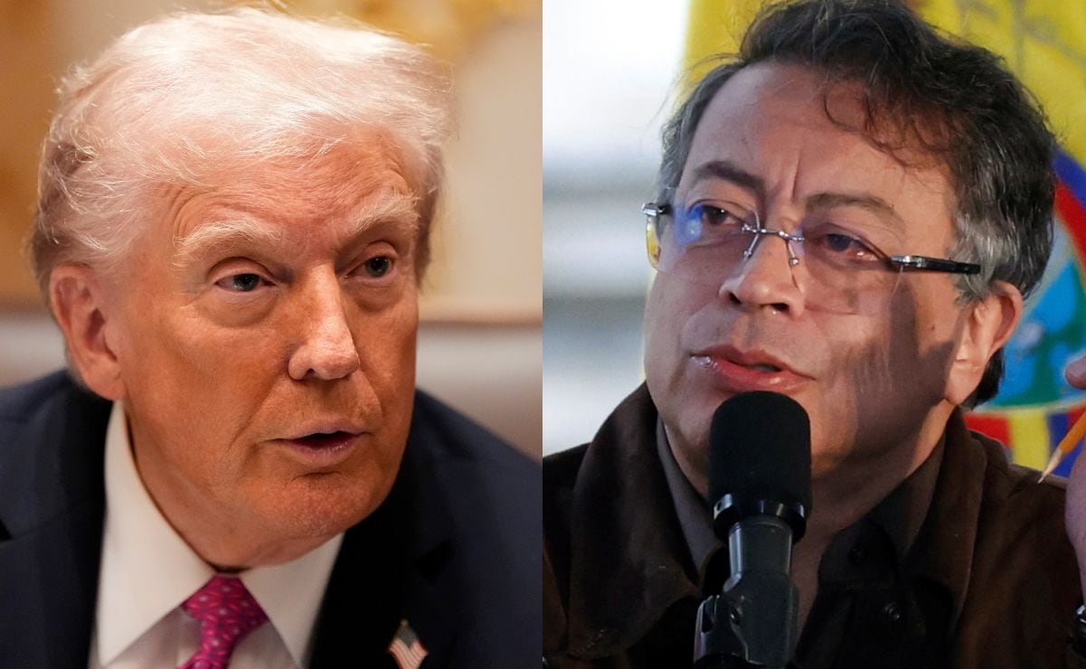 Los presidentes de Estados Unidos, Donald Trump, y de Colombia, Gustavo Petro. Foto: AP/EFE