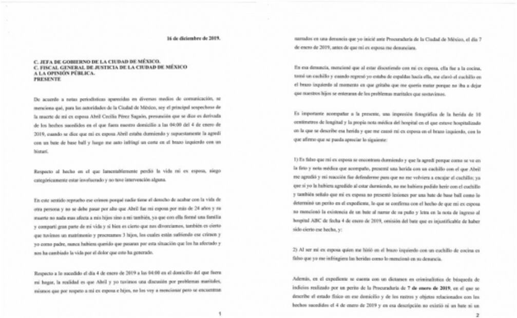 No la golpeé con un bate, ella me atacó con un cuchillo: exesposo de Abril prófugo