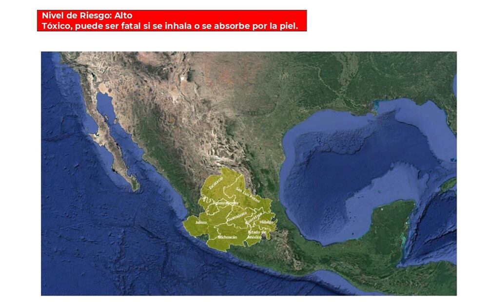 La alerta se extendió a Querétaro, Jalisco, Michoacán, San Luis Potosí, Aguascalientes, Zacatecas, Estado de México e Hidalgo. Foto: X (@CNPC_MX)