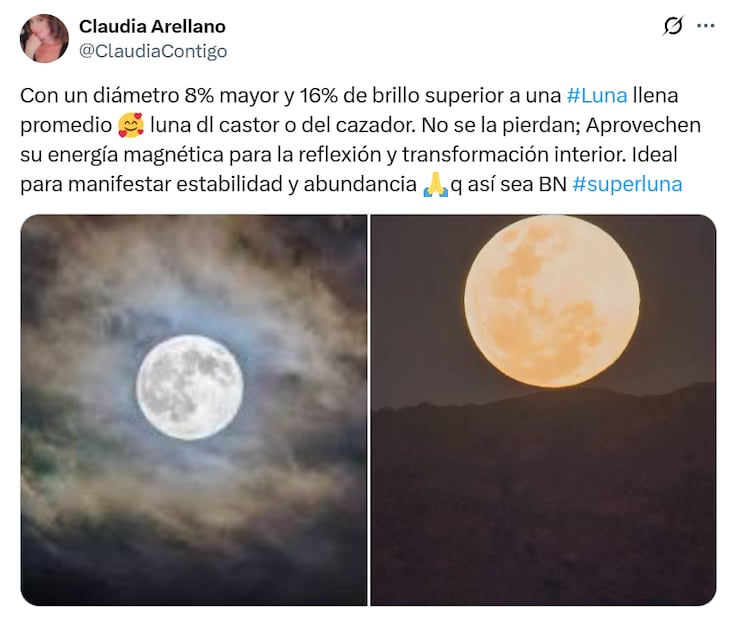 Superluna del Castor 2025 desde México. Foto: X