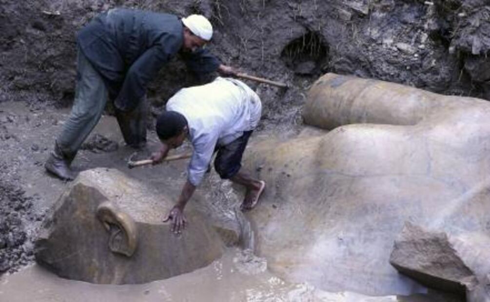 Hallan estatuas faraónicas en El Cairo