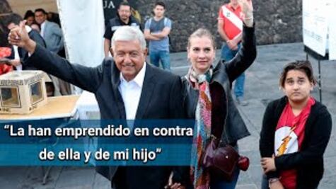“Es conmigo, no con ellos", responde AMLO a ataques a su esposa e hijo