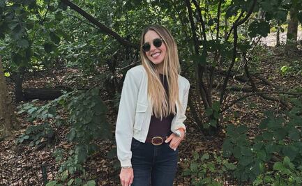 Mariana Rodríguez destaca con jeans cargo y chamarra de piel