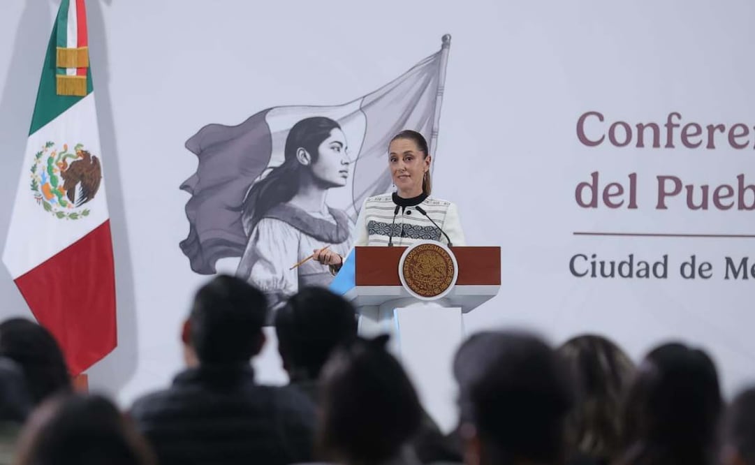 Conferencia mañanera de la presidenta Claudia Sheinbaum en el Palacio Nacional. Foto: Gabriel Pano / EL UNIVERSAL