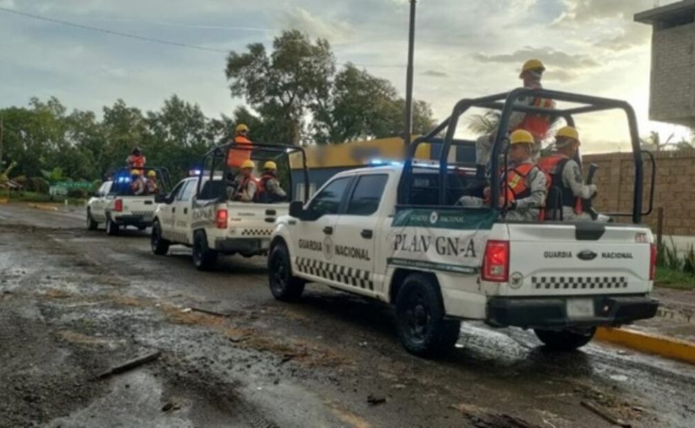 Guardia Nacional intensifica ayuda en 5 estados afectados por el huracán Kay