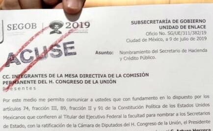 Llega al Senado nombramiento de Arturo Herrera como secretario de Hacienda