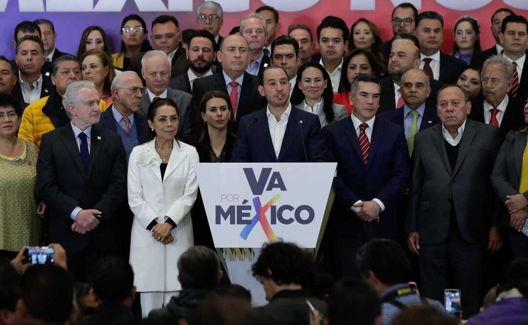 Dirigentes del PAN, PRI y PRD. Foto: EL UNIVERSAL