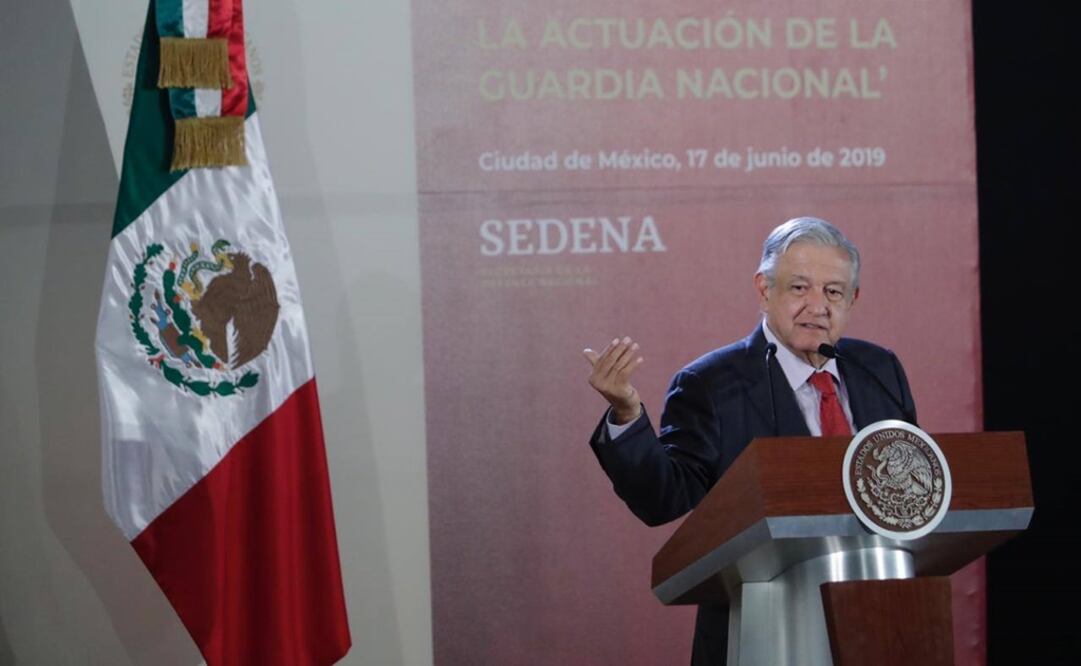 El presidente Andrés Mauel López Obrador en la inauguración del curso “Estándares constitucionales de la actuación de la Guardia Nacional” / Iván Stephens. EL UNIVERSAL