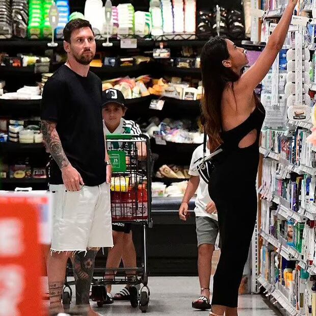 Lionel Messi en el supermercado de Miami