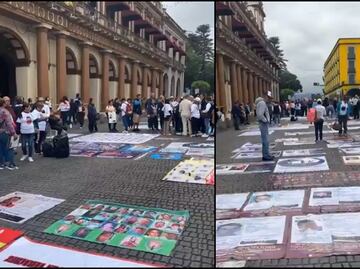 Colectivos de familiares desaparecidos mantienen plantón y cierre de Palacio de Gobierno de Veracruz