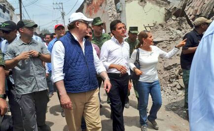 Peña Nieto recorre Jojutla, la zona más afectada de Morelos