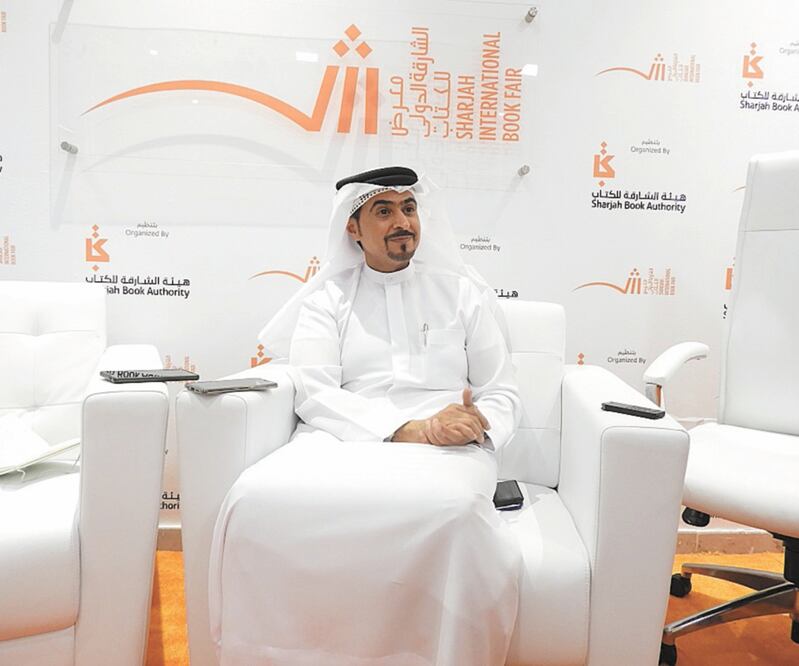 Ahmad Bin Rakad Al Amri, Autoridad del Libro de Sharjah. Foto/FRIDA JUÁREZ. EL UNIVERSAL