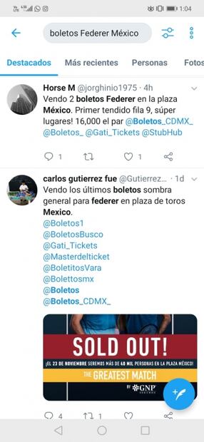 Federer en México: boletos hasta 56 mil pesos en reventa