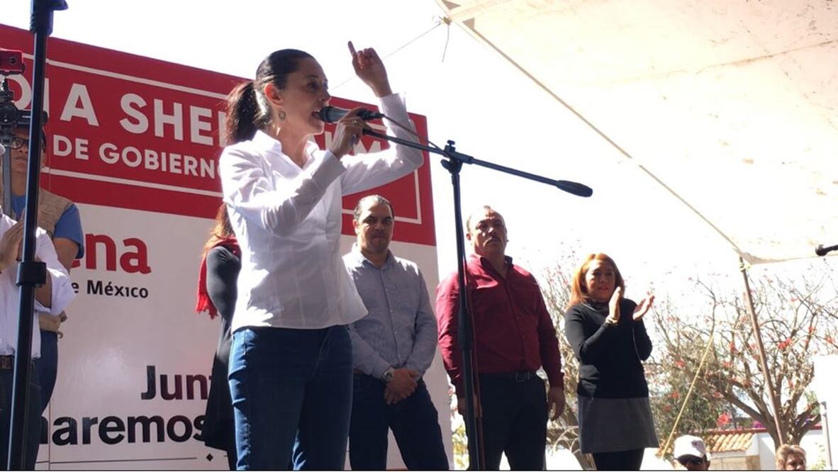 Claudia Sheiunbaum defendió en Tláhuac al ex delegado de dicha demarcación, Rigoberto Salgado. Foto: Gerardo Suárez