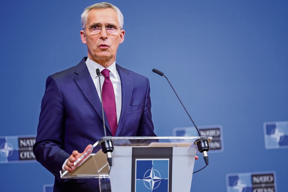 Jens Stoltenberg, secretario general de la OTAN, ayer en Bruselas. Foto: Olivier Matthys/EFE