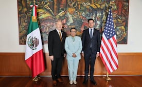 Canciller Velasco y Rosa Icela sostienen encuentro con embajador Johnson; revisan tema migratorio y agenda bilateral