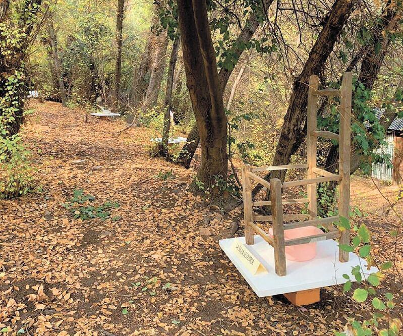En el recorrido virtual, el espectador podrá admirar obras y objetos del matemático e intelectual Nicanor Parra, en el bosque de la casa-museo. Fotos: CORTESÍA FUNDACIÓN NICANOR PARRA