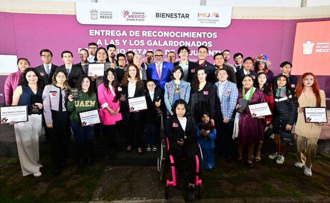 Con la presea se reconoce a quienes son el presente y futuro de la sociedad porque, mediante su creatividad y energía, desarrollan sus talentos y capacidades para construir un mejor Estado de México. Foto: Especial