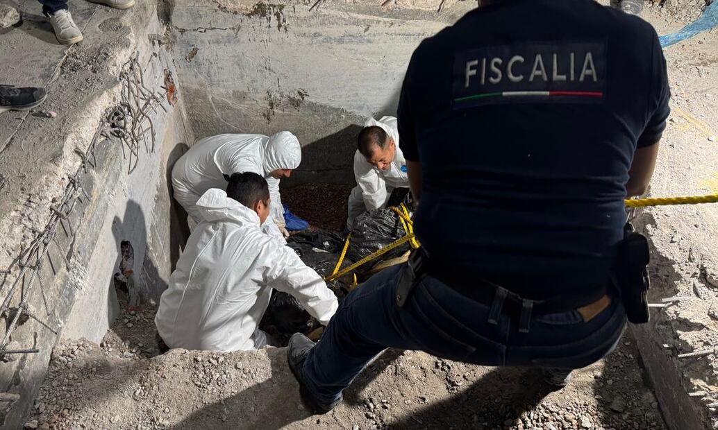 Hallazgo de empresario de la CDMX asesinado y enterrado en las instalaciones de una nave industrial de San Francisco de los Romo, Aguascalientes (18/11/2024). Foto: Especial