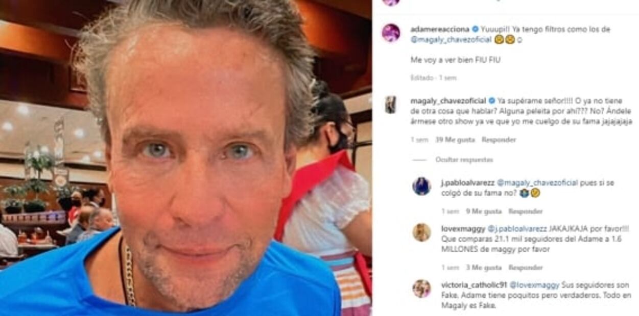 Alfredo Adame bromea a su exnovia Magaly por usar filtros y ella le responde 