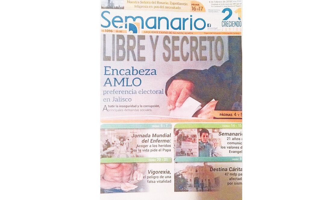 Justificación. Que los lectores voten de forma informada, el objetivo de Semanario, afirma el editor. (RAÚL TORRES. EL UNIVERSAL)