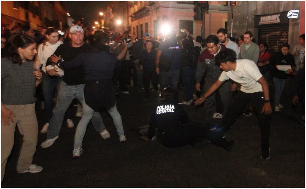 Puebla se suma a aprobación de la reforma judicial en medio de protestas externas afuera del Congreso estatal. Foto: Omar Contreras / EL UNIVERSAL