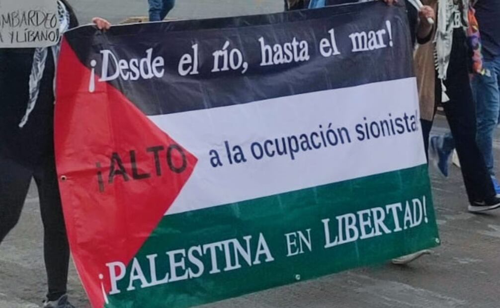 Marcha en México en apoyo a Palestina. Foto: Adriana Estrada