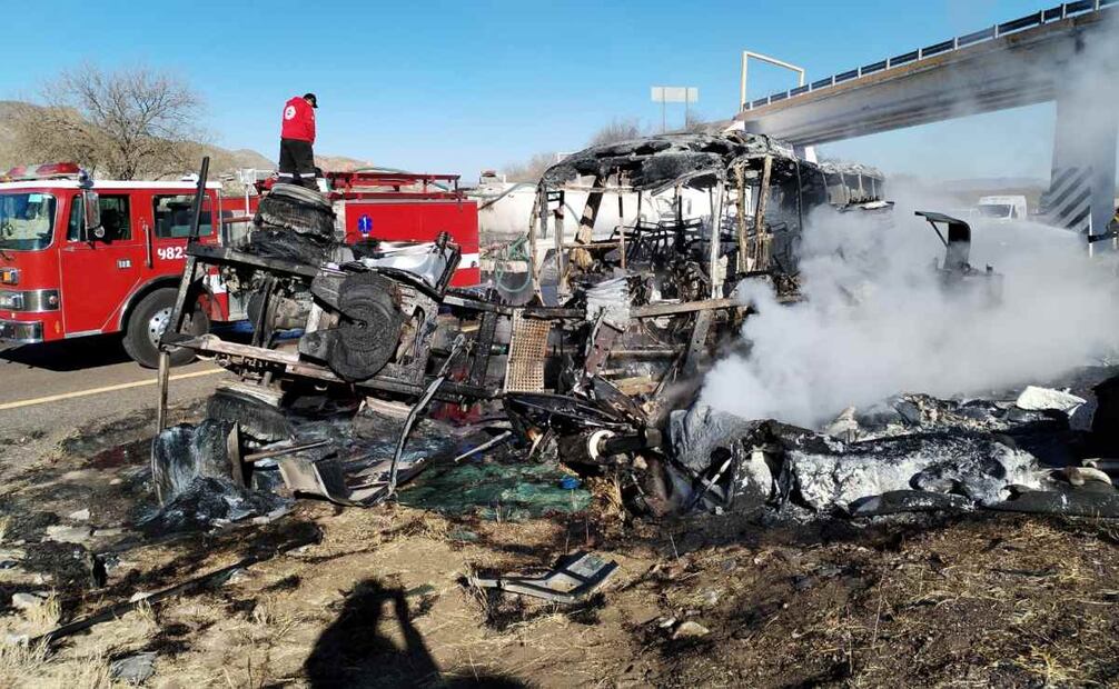 Mueren 14 personas tras accidente en carretera en Durango (10/03/2025). Foto: Especial