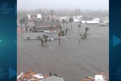 Así se ve el paso del huracán Michael en Florida