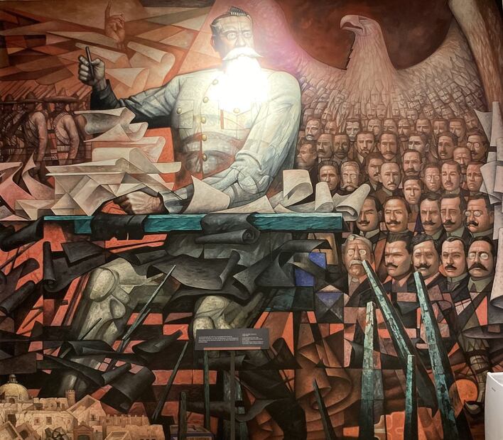 Pintura de Venustiano Carranza en el Complejo Cultural Los Pinos. (Foto: Omar Vidal)