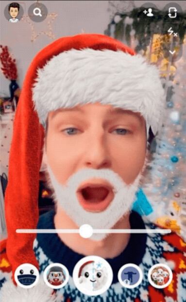 Snapchat anuncia Lentes navideños