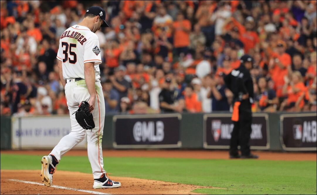 Justin Verlander sufrió ayer ante el bateo de los Nationals. FOTO: AFP