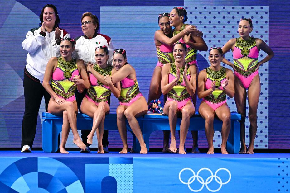 Equipo mexicano de natación artística en los Juegos Olímpicos - Foto: AFP
