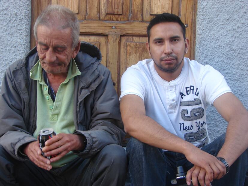 Lepoldo María Panero y Xalbador García, durante la visita que le hiciera el mexicano al poeta español en 2014. Foto: Xalbador García